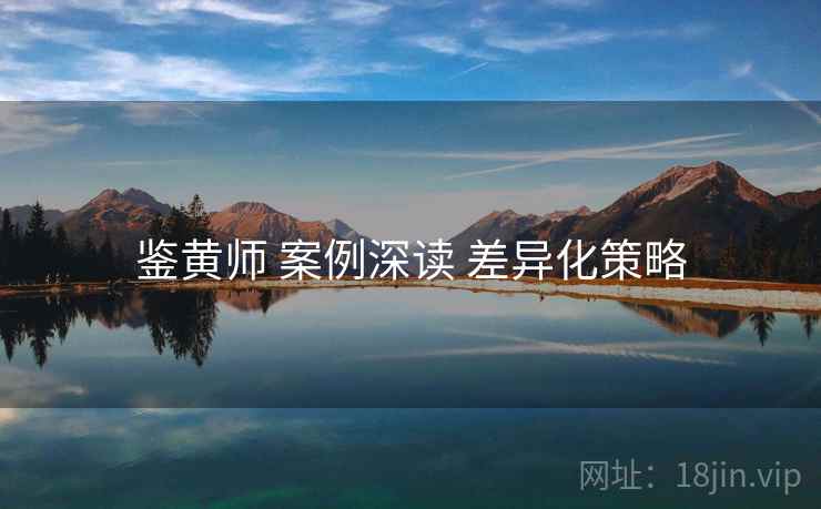 鉴黄师 案例深读 差异化策略